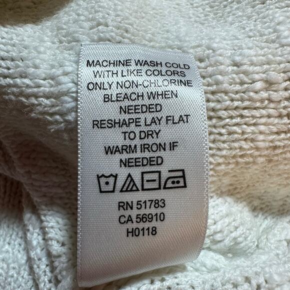 Short Sleeve Crochet Knit Top SZ S Cream Lightweight Pullover Boho Summer Casual - Picture 3 of 6